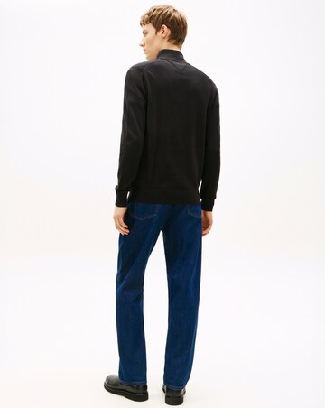 Tommy Hilfiger Cotton Cashmere 1/4 Zip Jumper - Black