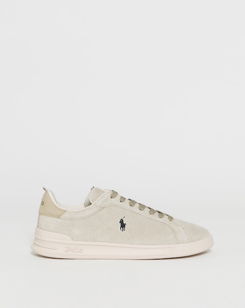 Polo Ralph Lauren Heritage Court Suede Trainer - Beige