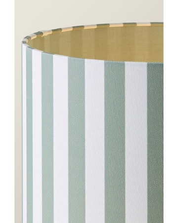 ValueLights Thorley Green Stripe Midi Floor Lamp