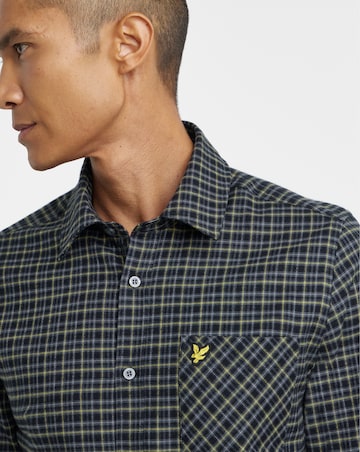 Lyle & Scott Long Sleeve Tartan Flannel Shirt - Black
