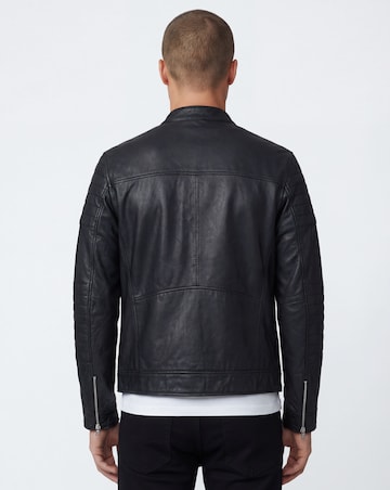 Black Leather Racer Jacket