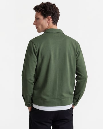 Folio Interlock Zip Shacket-Khaki