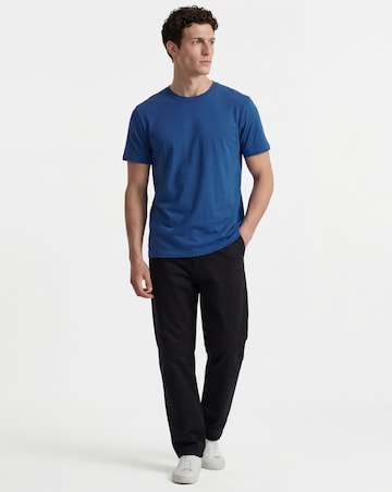 Pure Cotton Crew Neck T-Shirt Long - Cobalt