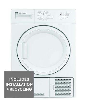 Indesit C YD C82 WWGL UK Condenser Tumble Dryer 8kg White + Install