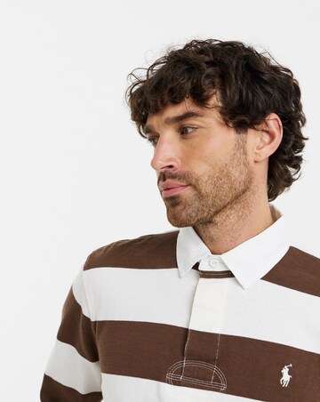 Polo Ralph Lauren Long Sleeve Stripe Rugby - Cream/Brown