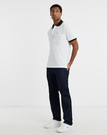 Lacoste Short Sleeve Contrast Polo - Flour