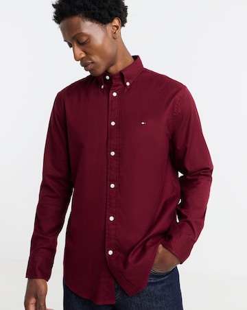 Tommy Hilfiger Flex Flannel Shirt - Burgundy