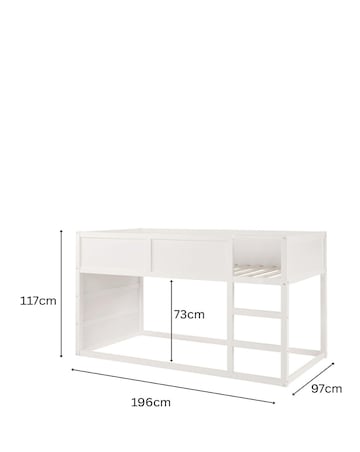 Aspire Kids Hideout Midsleeper Single Bed & Mattress