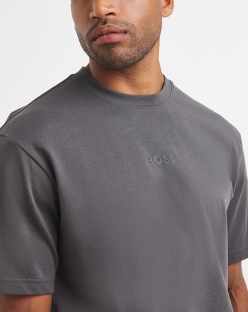 BOSS Short Sleeve Relax Fit Centre Logo T-Shirt - Grey