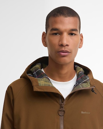 Barbour Hooded Domus Waterproof Jacket - Dark Sand