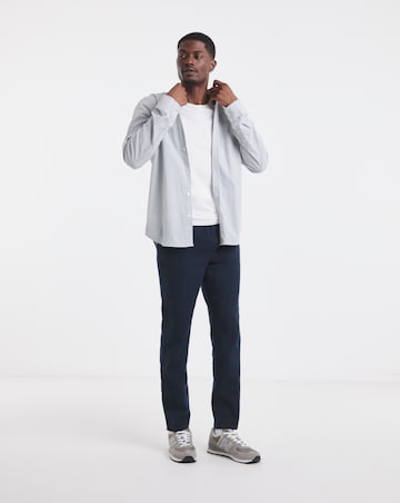 Linen Blend Tapered Elasticated Trouser