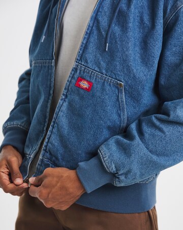 Dickies Lined Denim Hooded Bomber - Classic Blue