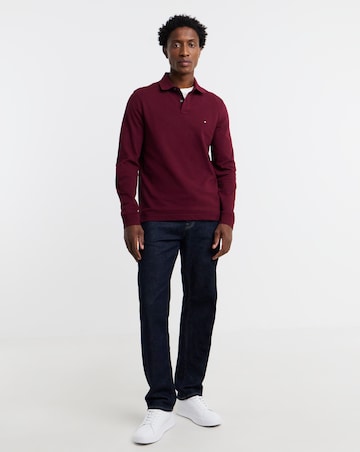 Tommy Hilfiger Long Sleeve 1985 Pique Polo - Burgundy