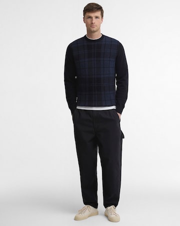 Barbour Mineral Tartan Crew - Navy