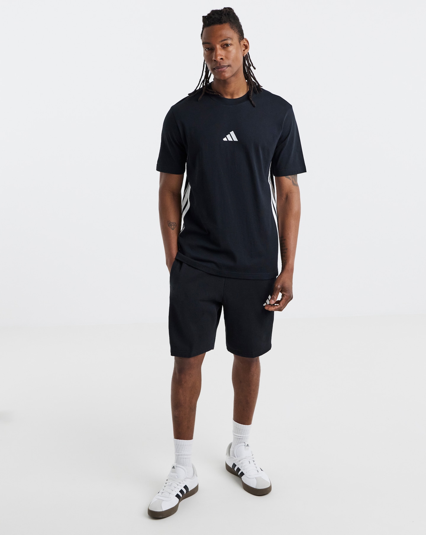 adidas 3 Stripes T-Shirt | Jacamo