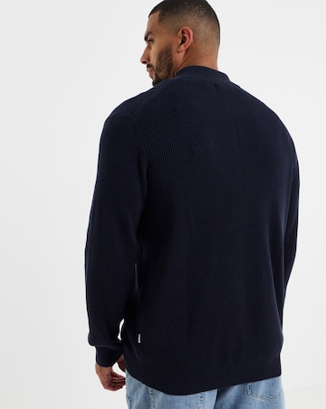 Jack & Jones Perfect Knit Full-Zip Cardigan - Navy