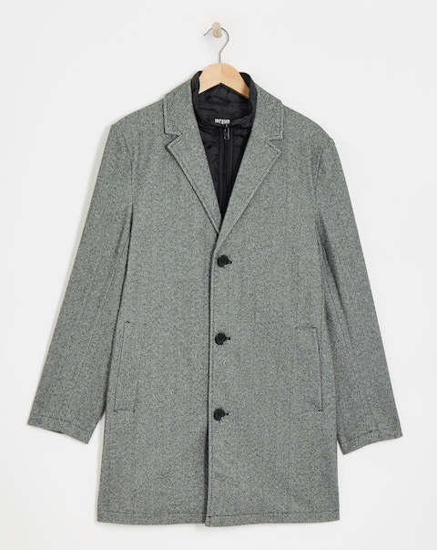 Overcoat With Stitched Internal Gilet