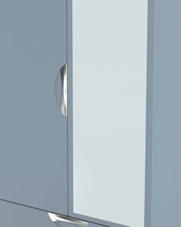 Haydn Ready Assembled 2 Door 2 Drawer Mirrored Wardrobe - Kids