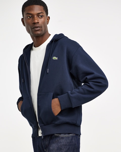 Lacoste Classic Zip Through Hoodie - Navy