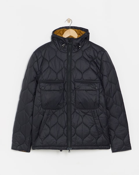 Barbour Re-Engineered Hooded Spey Quilted Jacket - Black