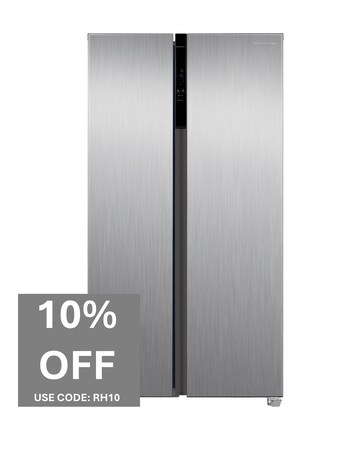 Russell Hobbs RH90AFF201SS Slim American Fridge Freezer - Inox- E Rated