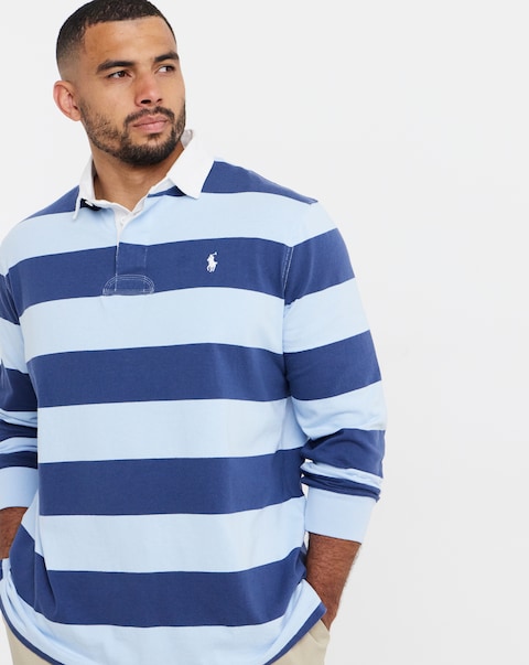 Polo Ralph Lauren Long Sleeve Stripe Rugby - Navy/Blue