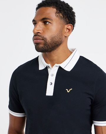 Voi Two Toned Pique Polo Long Length