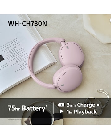 Sony WH-CH730N Wireless Noise Cancelling Over-Ear Headphones - Beige