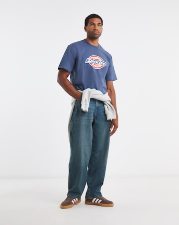 Dickies 954 Relaxed Straight Work Jeans - Khaki Tinted Blue