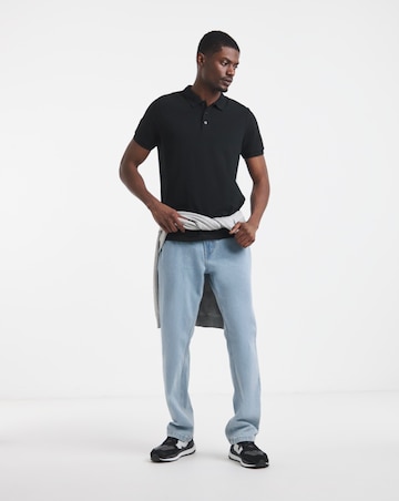 Pure Cotton Pique Polo- Black
