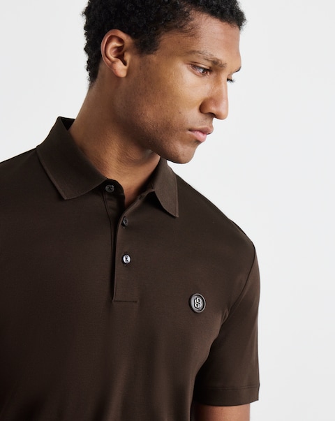 BOSS Short Sleeve BB Polo - Dark Brown