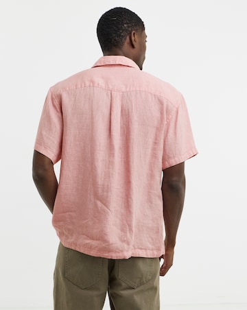 Napapijri Linen Short Sleeve Shirt - Pink