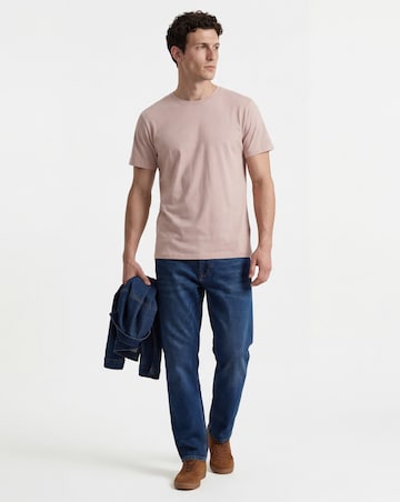Pure Cotton Crew Neck T-Shirt Long - Pink