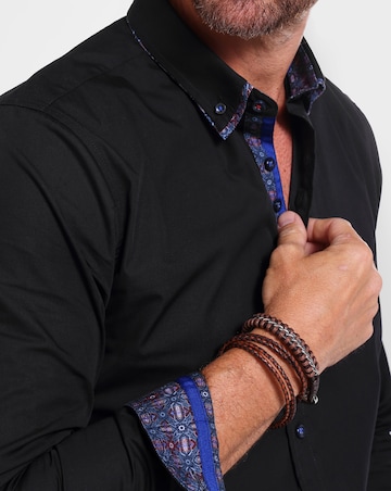 Joe Browns Distinctive Double Collar Smart Shirt - Black