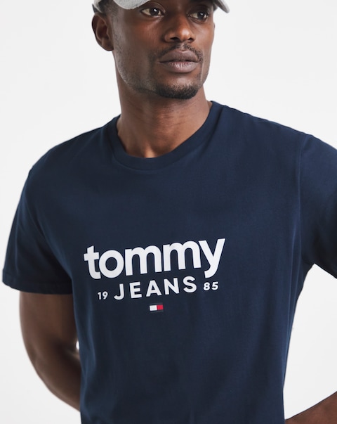 Tommy Jeans Short Sleeve Slim Graphic T-Shirt - Navy