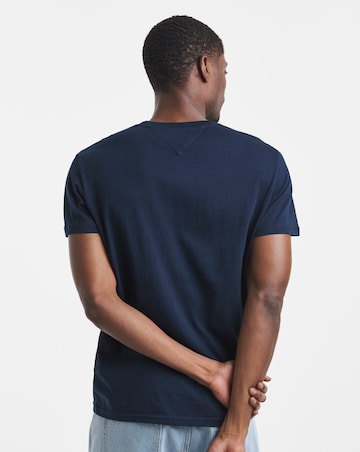 Tommy Jeans Short Sleeve Slim Graphic T-Shirt - Navy