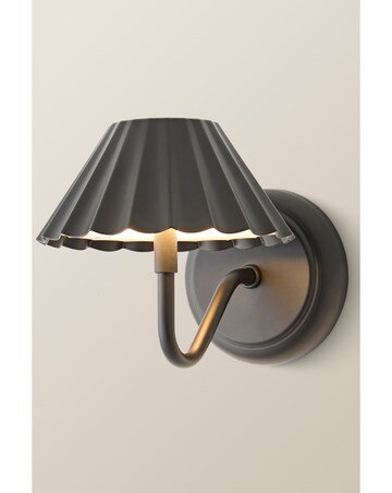 ValueLights Avery Black Rechargeable Easy Fit Wall Light