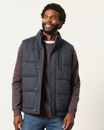 FatFace Tarn Check Gilet (Regular & Tall) - Navy