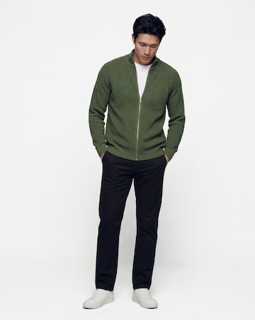 Fisherman Knitted Zip Through Cardigan