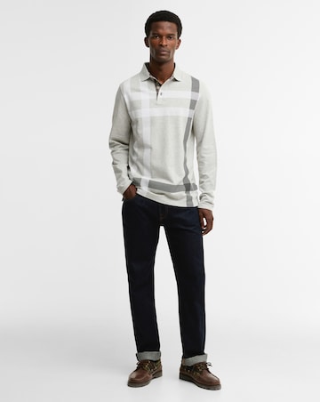 Barbour Blaine Tailored Long Sleeve Polo Shirt - Grey Marl