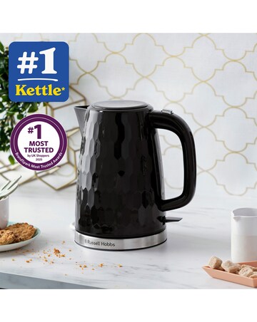 Russell Hobbs 26051 Textured Honeycomb Black Kettle