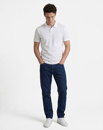 Pure Cotton Jersey Polo Long Length- White