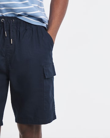 Linen Blend Elasticated Cargo Short