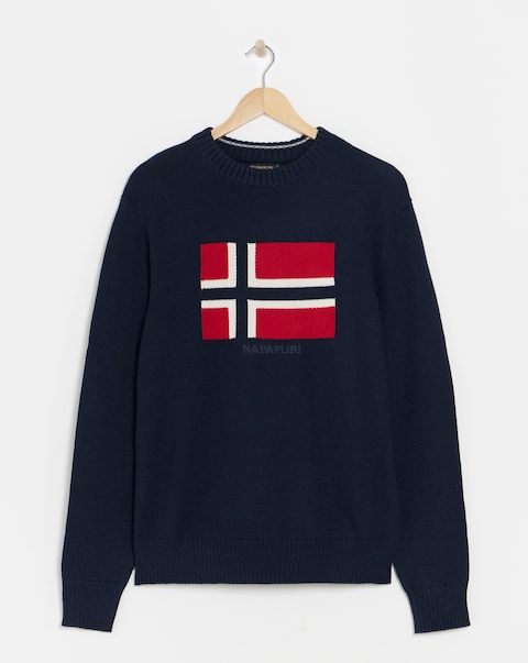 Napapijri Mura Flag Jumper - Navy