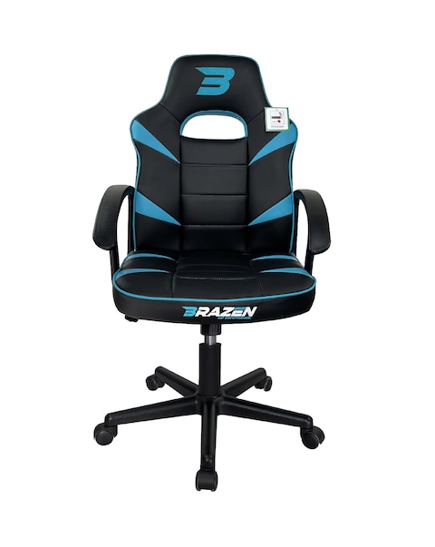 BraZen Valor Mid Back PC Office Gaming Chair - Blue