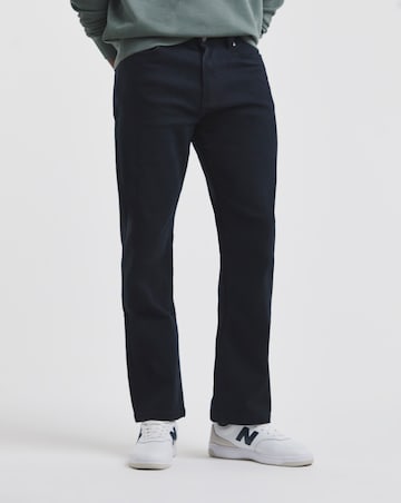 Union Navy Straight Stretch Gabardine Jeans
