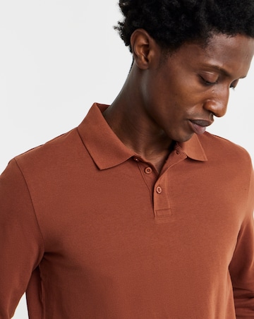 Core Long Sleeve Pique Polo Long Length