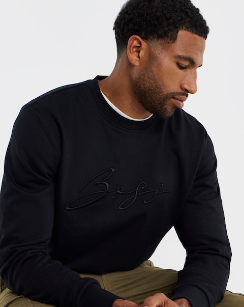BOSS Script Logo Crew Sweat - Black