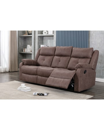 Victor Manual Recliner 3 Seater Sofa with Drop Down Tray
