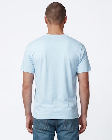 Pure Cotton V Neck T-Shirt Long - Blue Marl